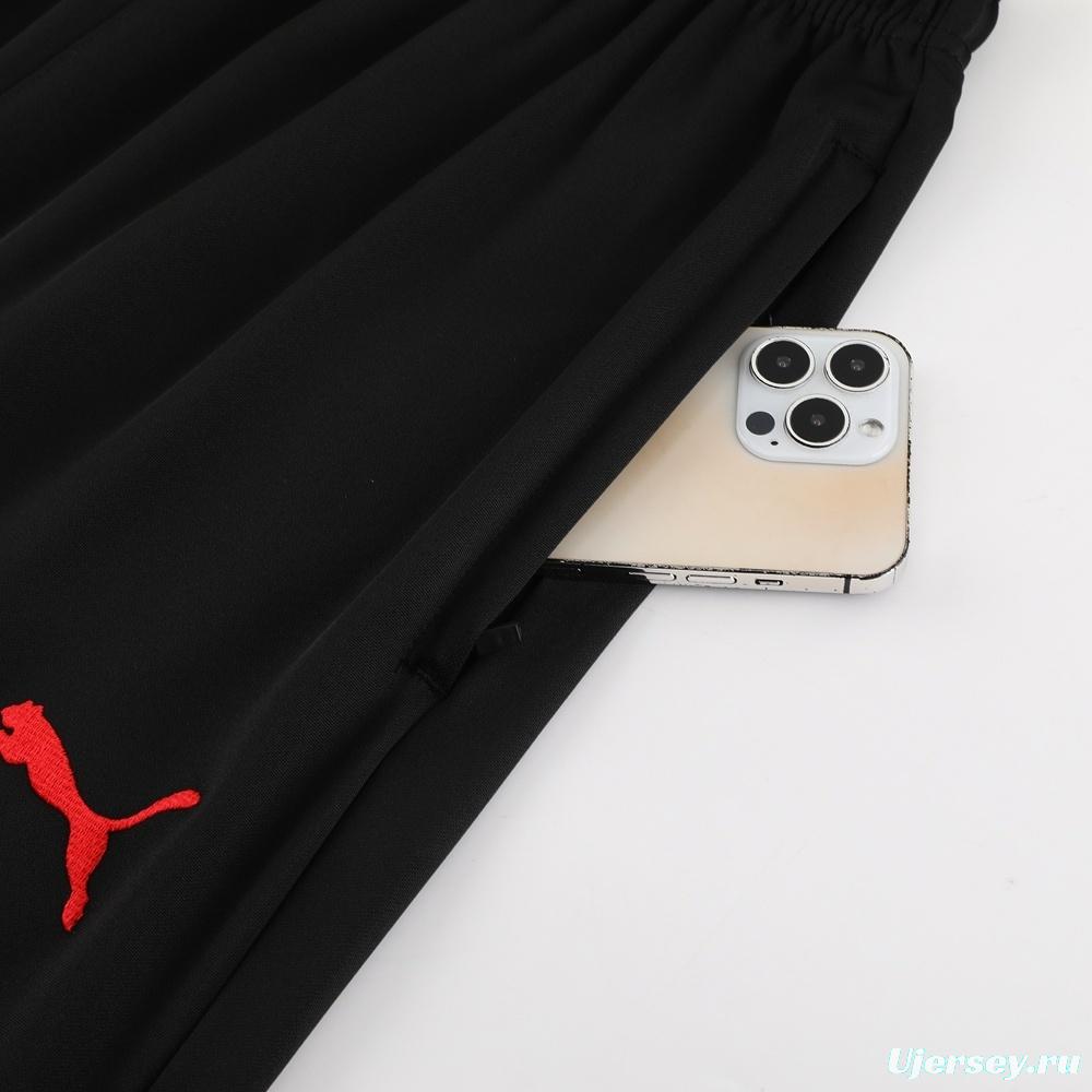 23/24 AC Milan Red S-2XL Half Zipper Jacket+Long Pants