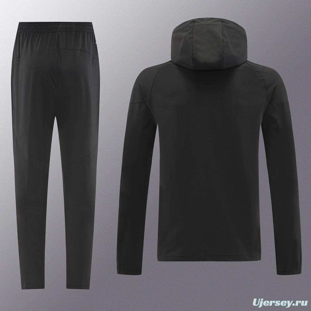 2025 Adidas Black Half Zipper Jacket+Long Pants S-2XL
