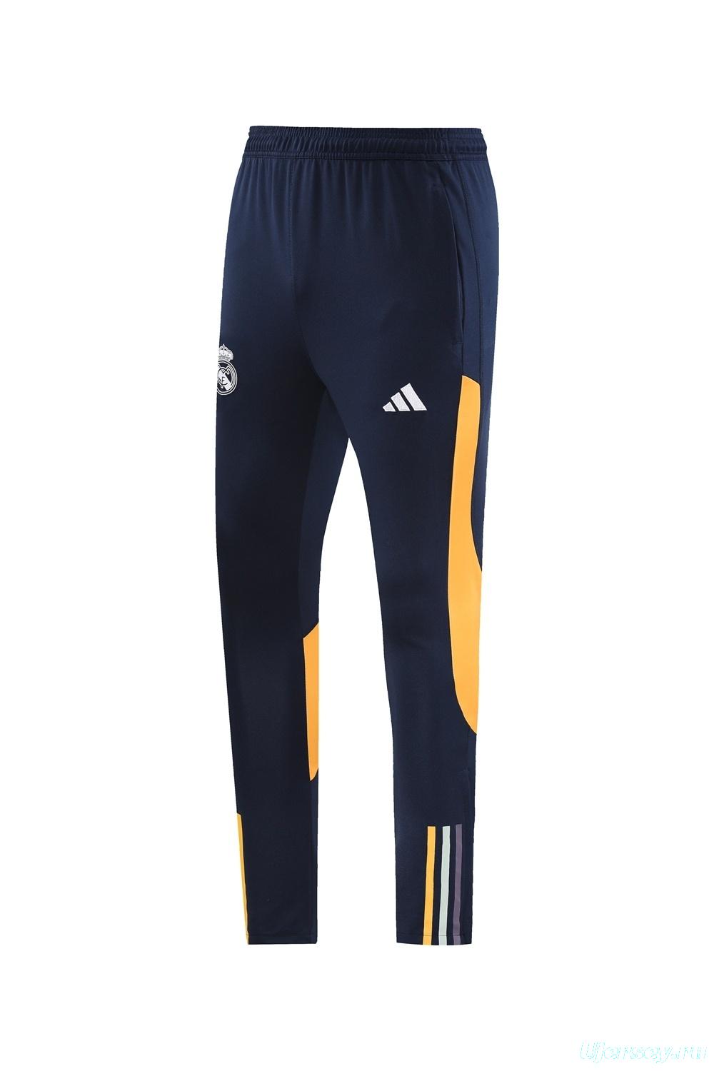 25/26 Real Madrid Royal Blue Half Zipper Jacket+Long Pants