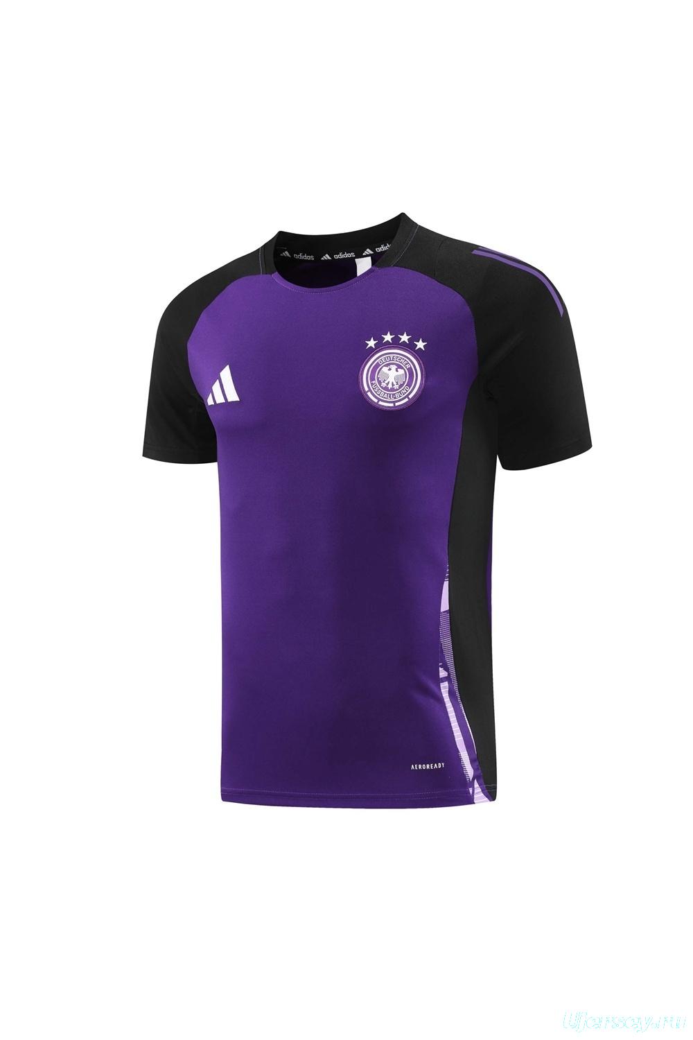 2025 Germany Purple Short Sleeve+Soccer Shorts
