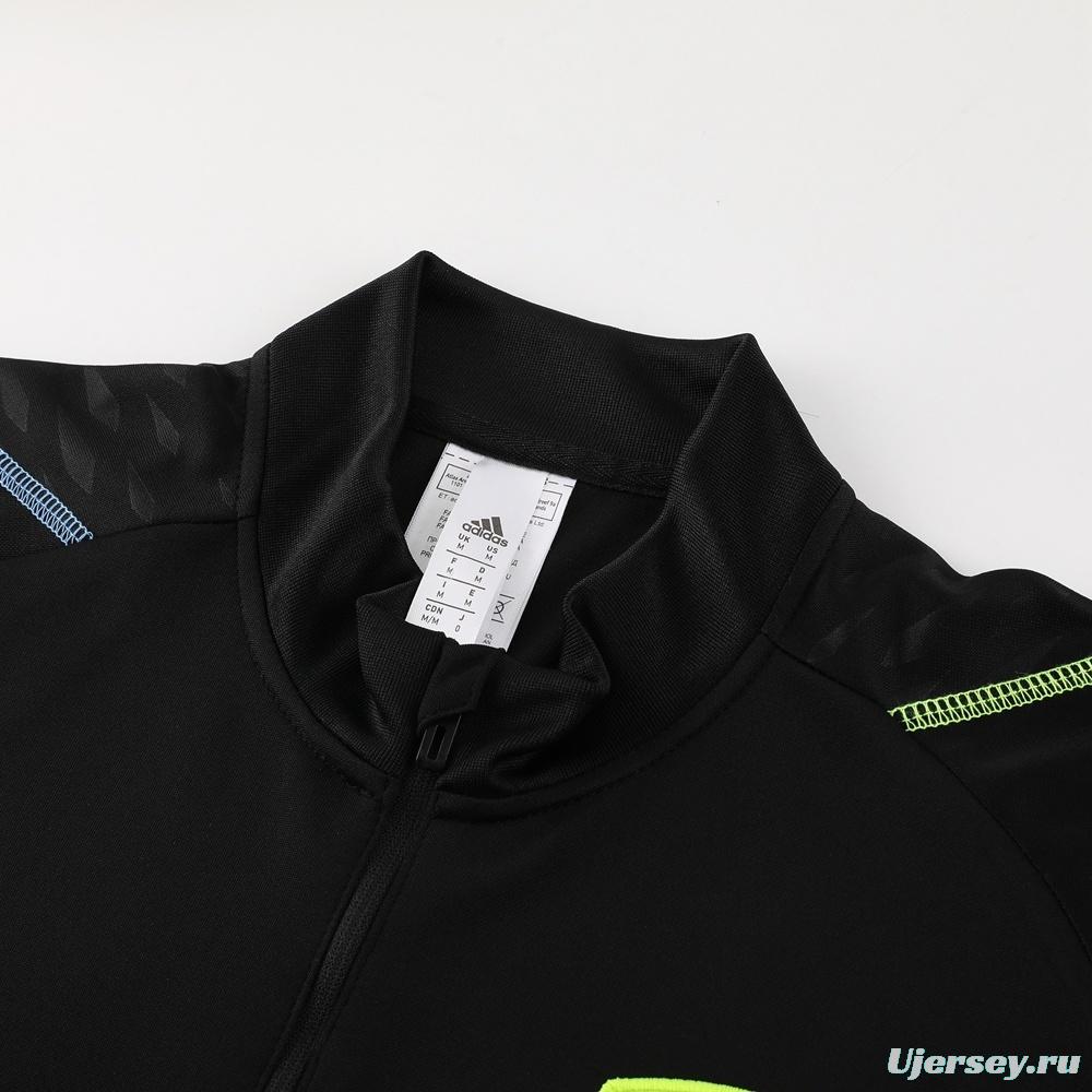 23/24 Arsenal Black S-2XL Half Zipper Jacket+Long Pants