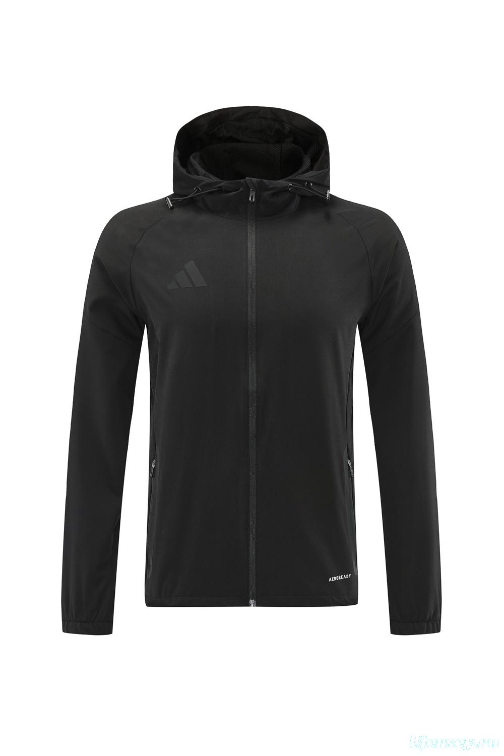 2025 Adidas Black Half Zipper Jacket+Long Pants S-2XL