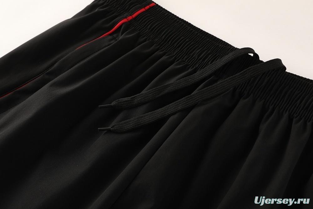 25/26 Liverpool Black S-2XL Half Zipper Jacket+Long Pants