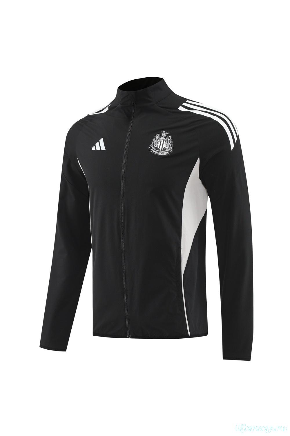 25/26 Newcastle United Black S-3XL Half Zipper Jacket+Long Pants