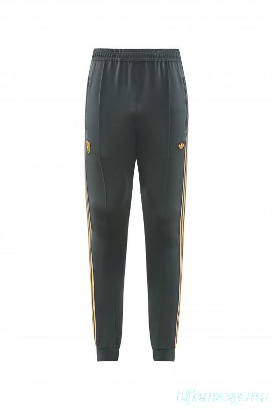 25/26 Manchester United 08 Dark Gray Half Zipper Jacket+Long Pants S-2XL