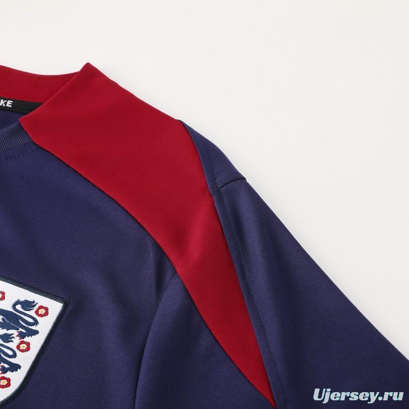 2025 England Purple Short Sleeve+Soccer Shorts