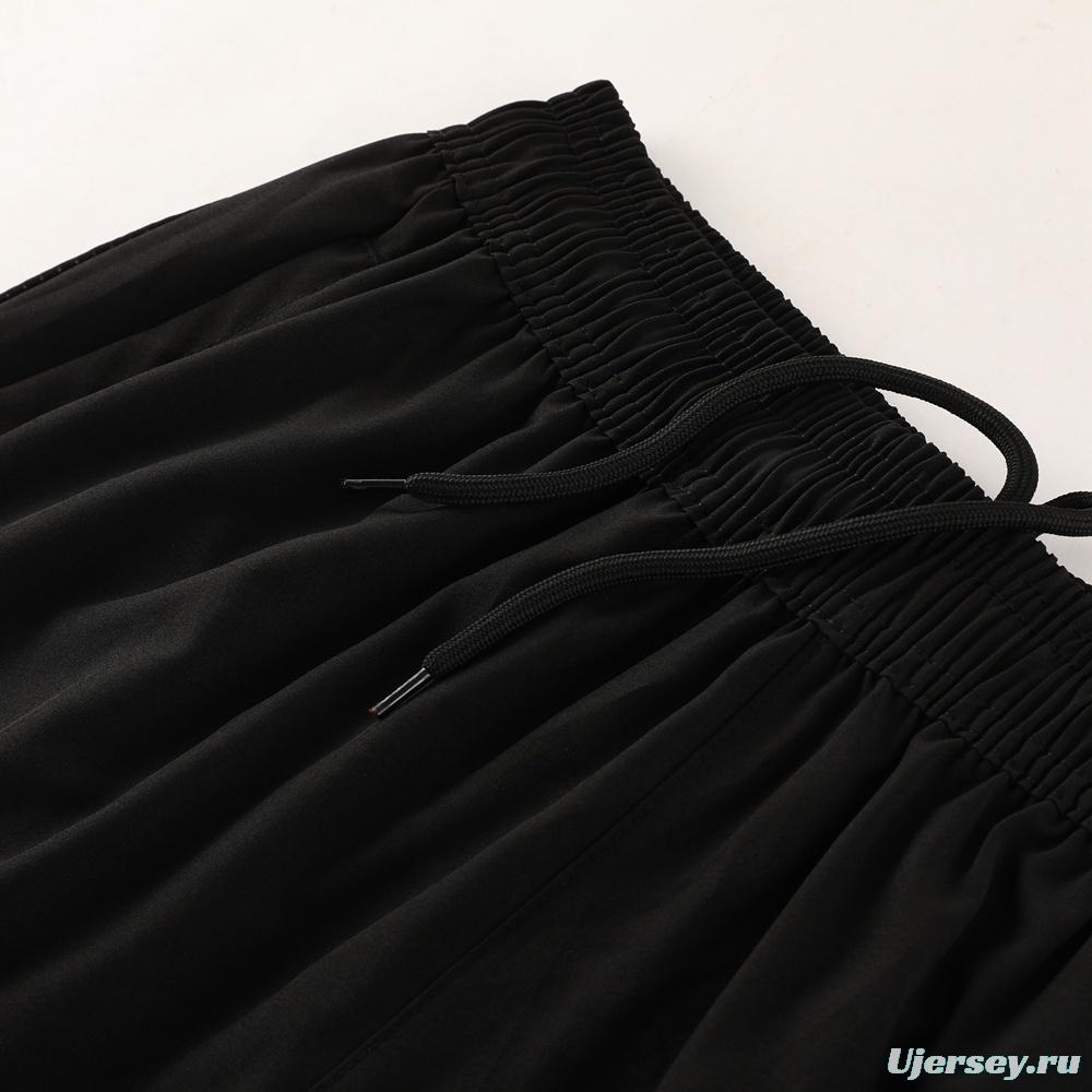 2025 Adidas Black White Half Zipper Jacket+Long Pants S-2XL