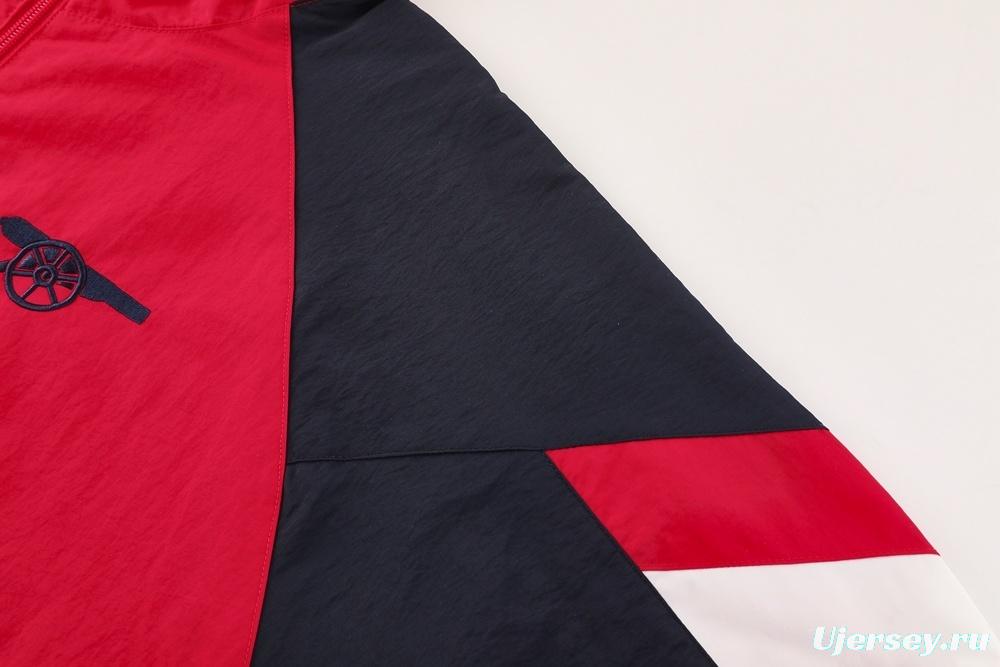 25/26 Arsenal Red Half Zipper Jacket+Long Pants S-3XL