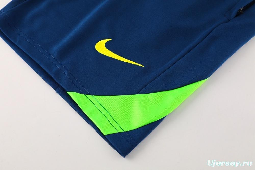 2025 Brazil Lake Green Short Sleeve+Soccer Shorts