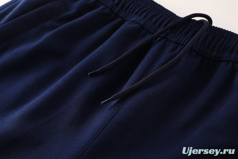 25/26 Real Madrid Royal Blue Half Zipper Jacket+Long Pants S-2XL