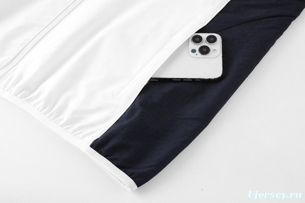 25/26 Arsenal White S-2XL Half Zipper Jacket+Long Pants