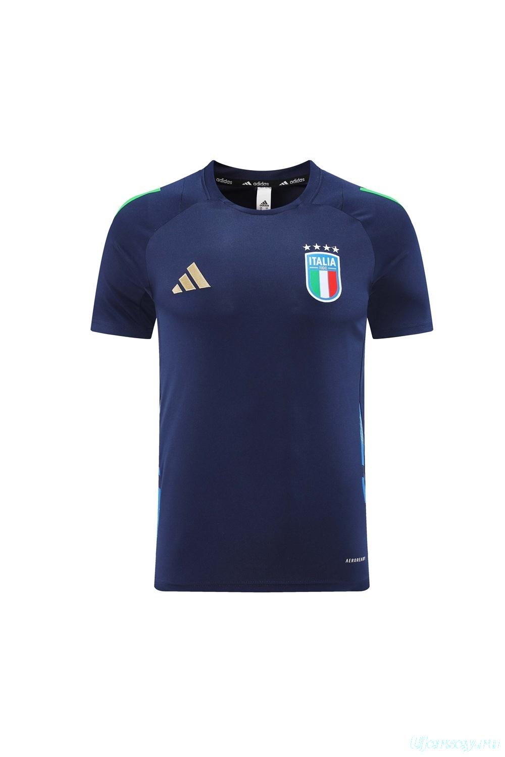 2025 Italy Royal Blue Short Sleeve+Soccer Shorts