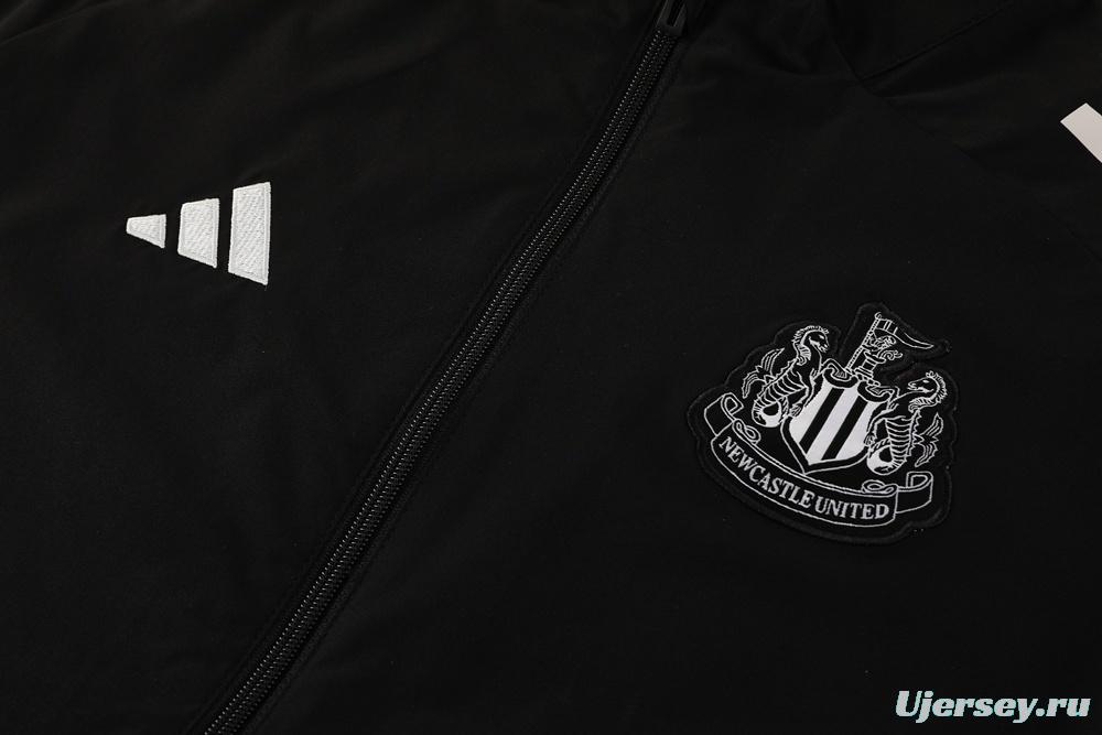 25/26 Newcastle United Black S-3XL Half Zipper Jacket+Long Pants