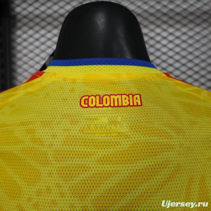 Player Version 2026 Colombia Home Long Sleeve Jersey