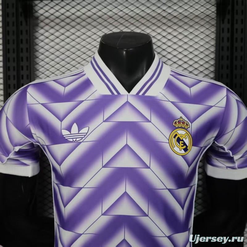 25/26 Player Version  Real Madrid Third Purple with Chevron Gradient Pattern Jersey