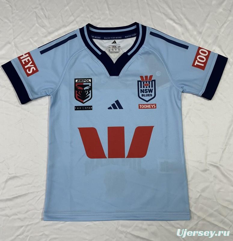 2026 Kids  NSW Blues Sky Blue with Navy Trim Jersey
