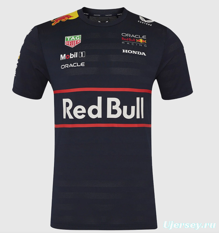2026 F1 Oracle Red Bull Racing Navy with Red Stripes T-Shirt