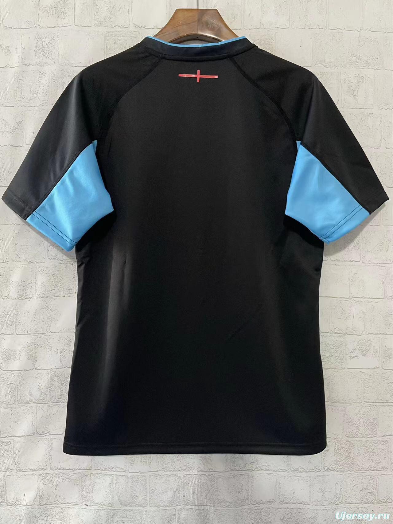 2026 England Rugby Navy with Blue Digital Cityscape Pattern Jersey