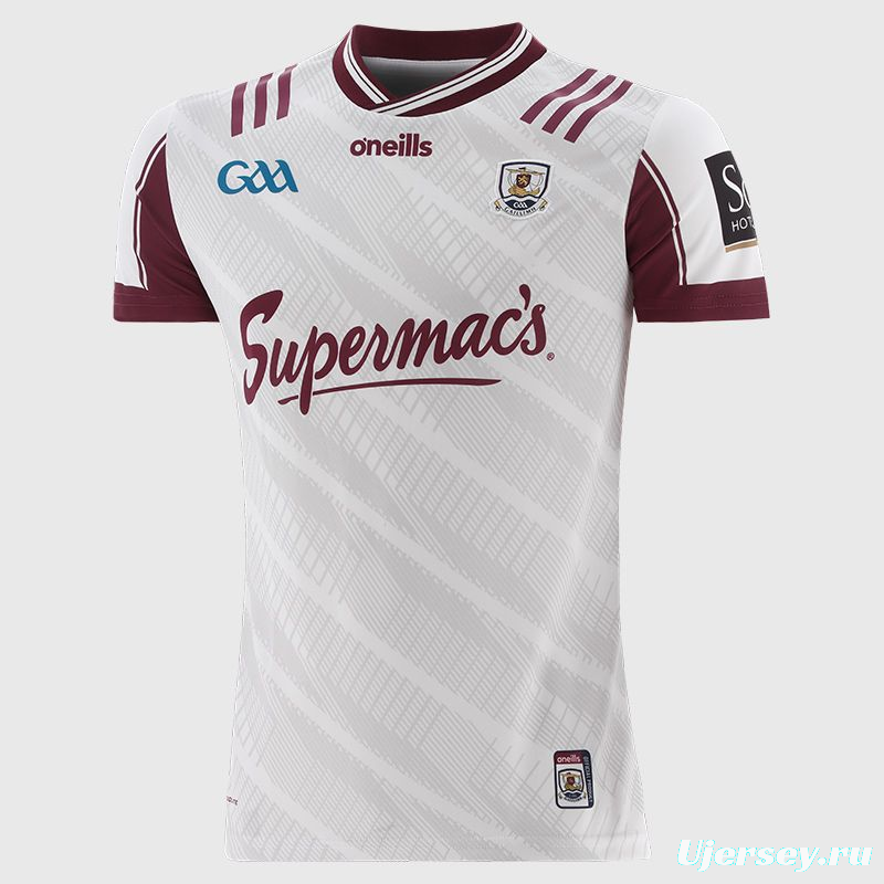 25/26 Galway GAA White with Maroon Trim Away Jersey