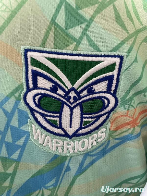 25/26 New Zealand Warriors Green with Māori Tribal Patterns Heritage Jersey