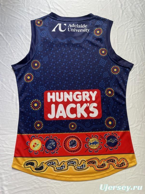 25/26 Adelaide Crows Navy with Indigenous Aboriginal Art Crow Design Guernsey