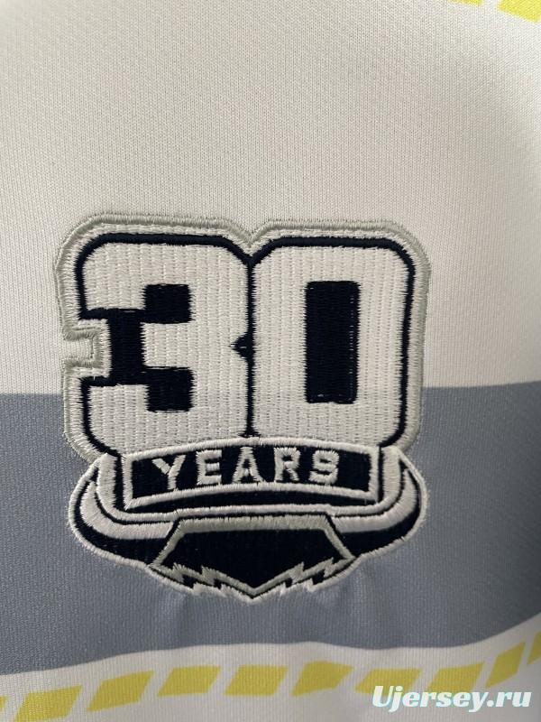 2025 North Queensland Cowboys White Navy Grey 30 Years Anniversary Away Jersey