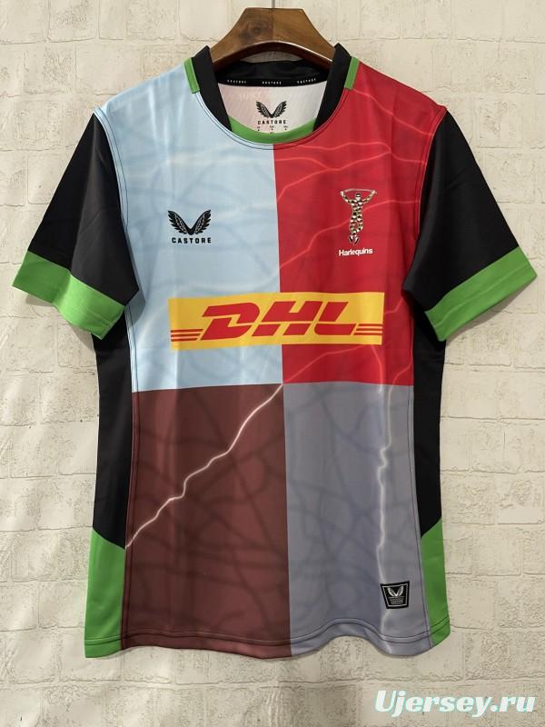 25/26 Harlequins Multicolor with Quartered Harlequin Pattern Jersey