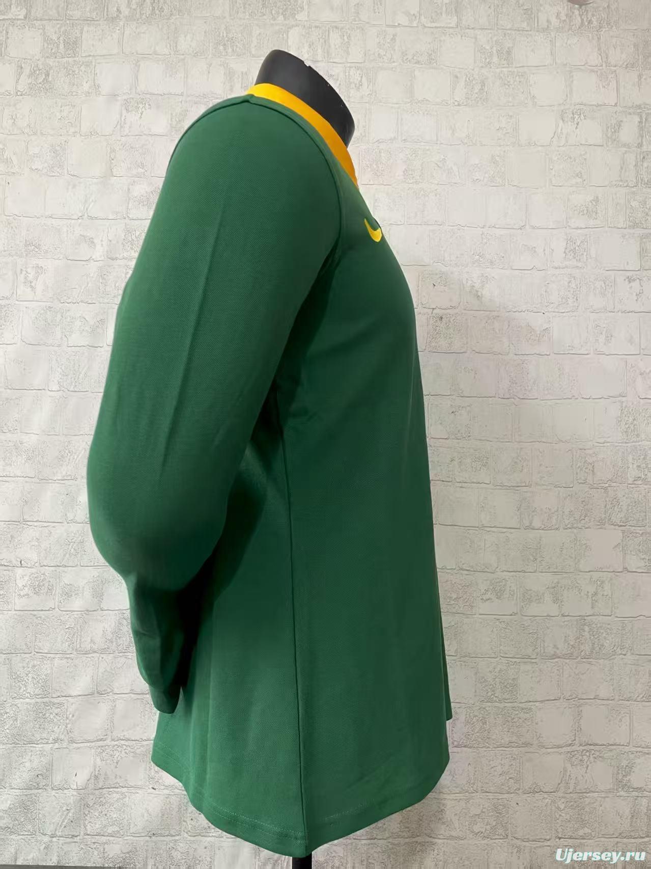 2026 South Africa Green Long Sleeve Polo Rugby Jersey