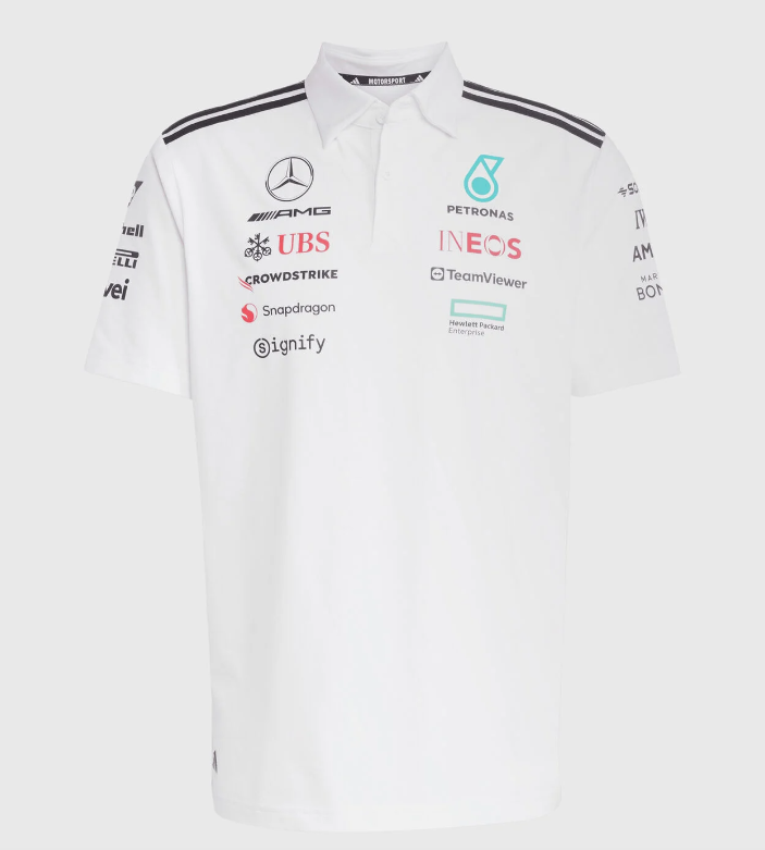2026 F1 Mercedes-AMG Petronas F1 Team White Polo Shirt
