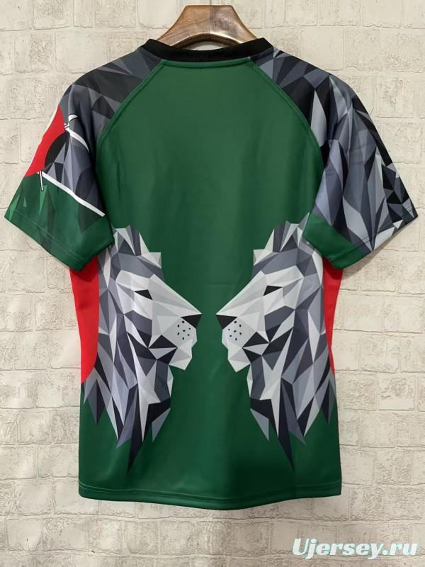 2026 Kenya Green Geometric Lion Jersey