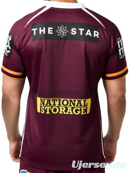 25/26 Brisbane Broncos Maroon with Gold Stripes Jersey