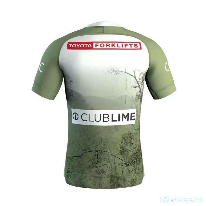 25/26 Canberra Raiders White Lime Green with War Memorial Graphic Jersey