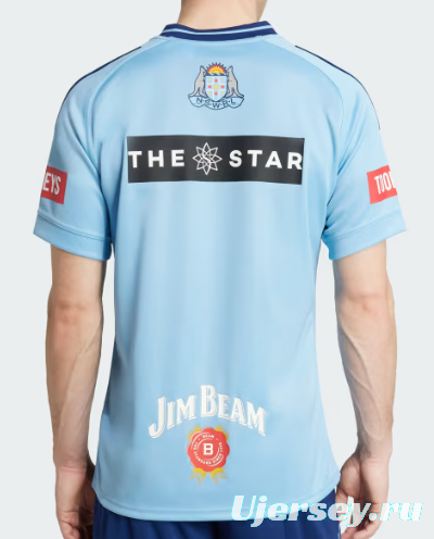 2026 NSW Blues Sky Blue to Navy Blue Gradient with Diamond Pattern Jersey