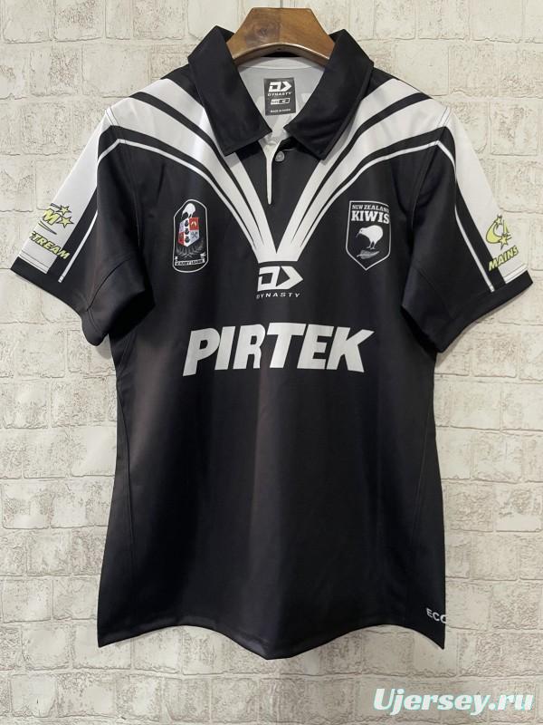 2024 New Zealand Kiwis Black with White V-Chevron Jersey