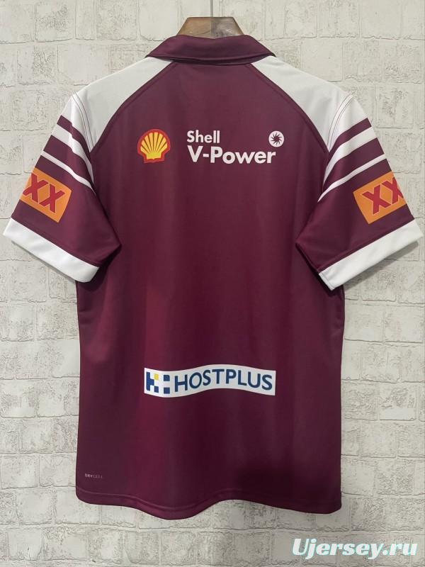 2026 Queensland Maroons Maroon with White Sleeves Jersey