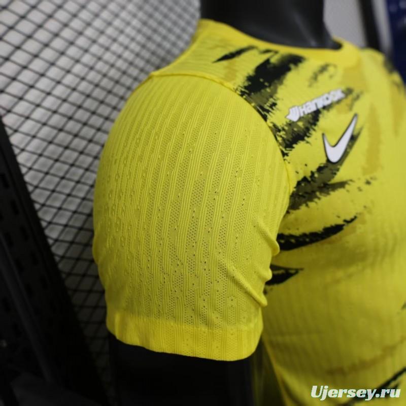 Player Version 25/26 Al-Ahli Saudi  Yellow Pre-Match Jersey