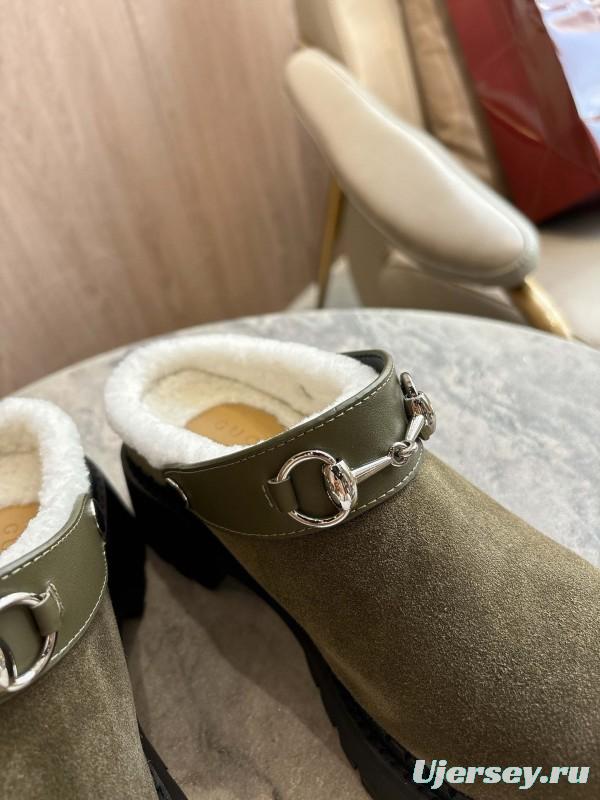 Hermès Teddy Wool H Slippers Flat Sole Fur Slides - LY00260/230