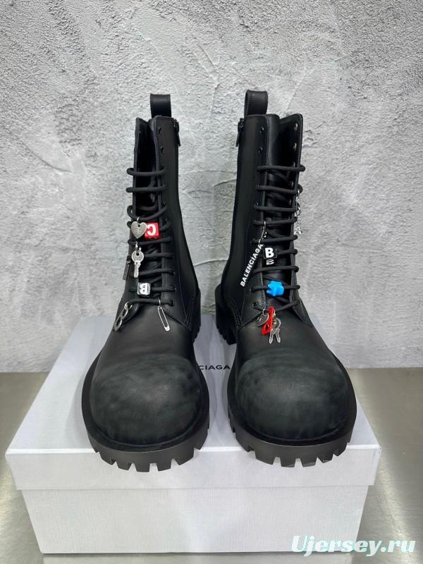 Adidas 2025 SS Men's Lace-Up Boots with Slightly Asymmetrical Round Toe - KFY00560