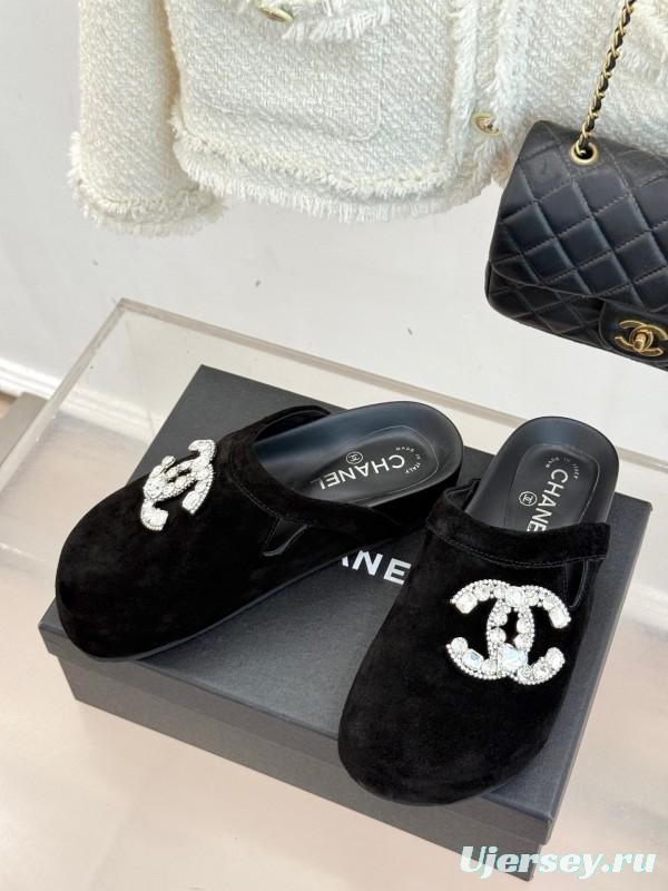 Chanel Classic CC Rhinestone Birkenstock Sandals - KFY00280