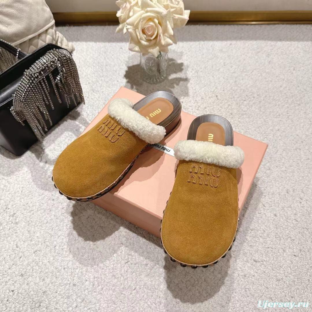 Miu Miu Cotton Shoes Sandals 2025 SS Collection Unique Washing Process - LY00260