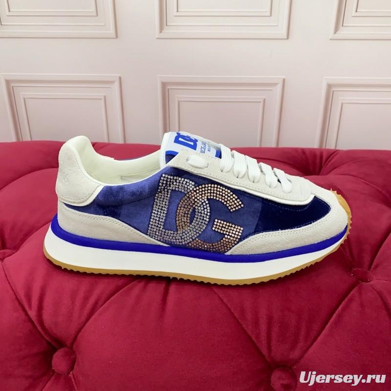 Dolce & Gabbana 2025/SS New Collection Luxury Embroidered Logo Sneakers with Imported Leather - AS00300