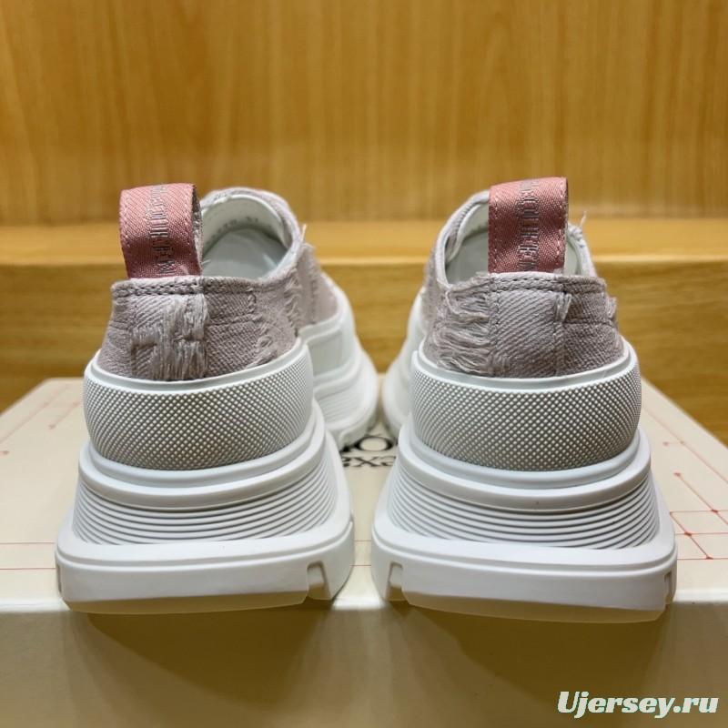 Alexander McQueen Spring Summer 2025 Blue Woven Platform Sneakers - AS00300