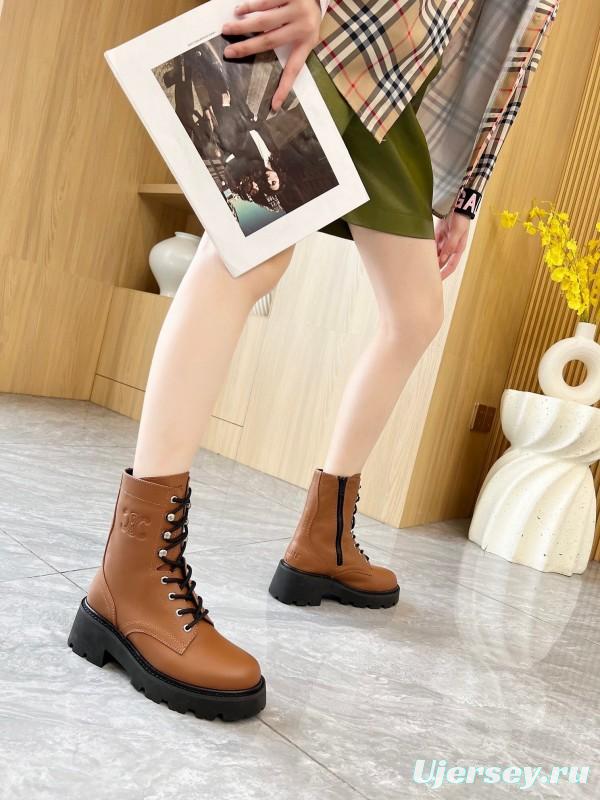 CELINE Triomphe Ankle Boots with 5cm Heel - L Y00340