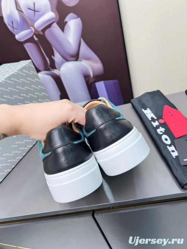 Kiton 2025/SS Tie-Detail Old Money Style Casual Men's Shoes - KFY00320