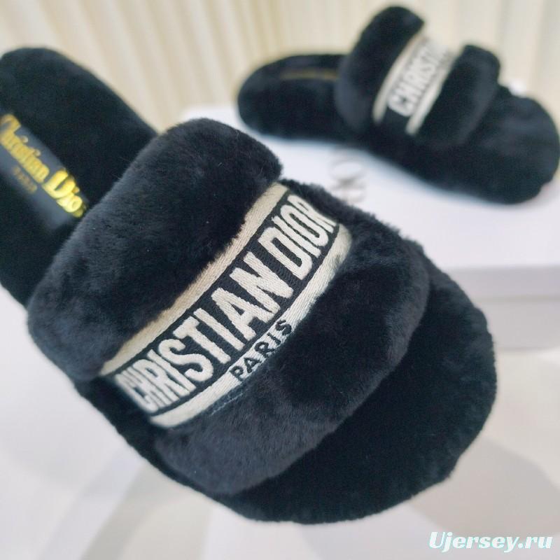 Dior Metal Buckle Wool Slippers Series - 2025SS