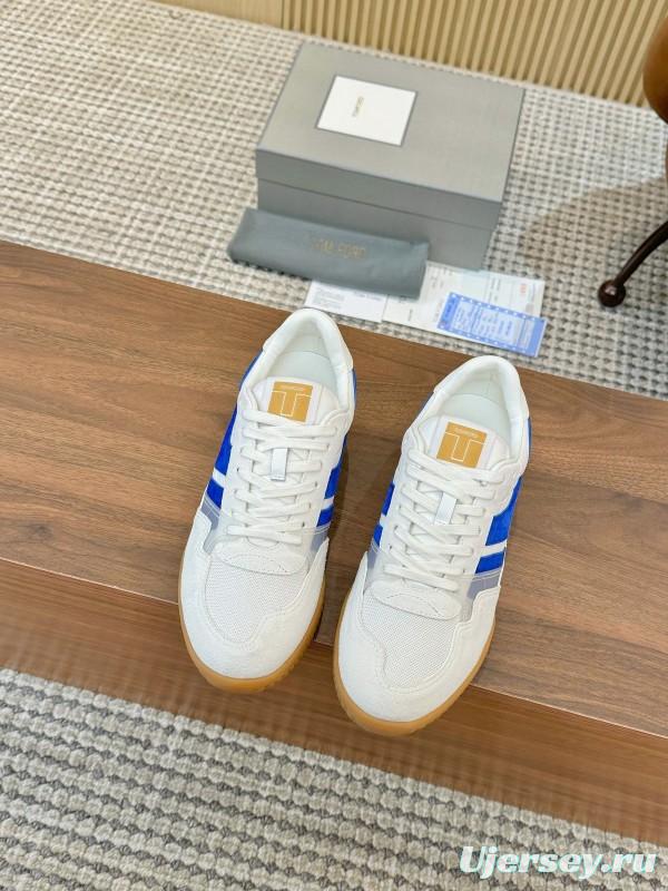 Tom Ford 2025 SS Casual Shoes with Classic Color Blocking and Imported Leather Insole - AS00350