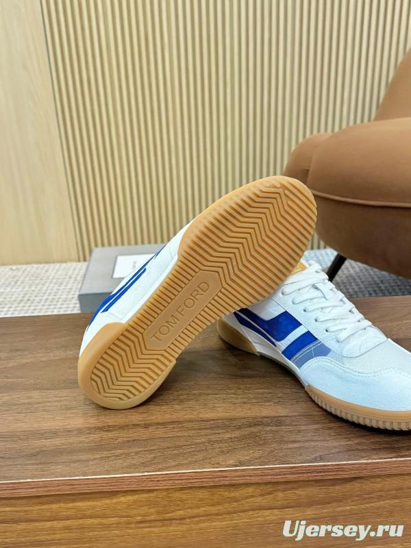 Tom Ford 2025 SS Casual Shoes with Classic Color Blocking and Imported Leather Insole - AS00350