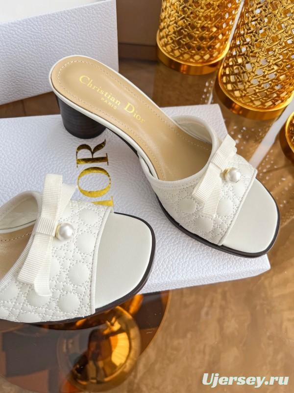 Dior Dway High Heel Sandals with Embroidered Logo - LY00270