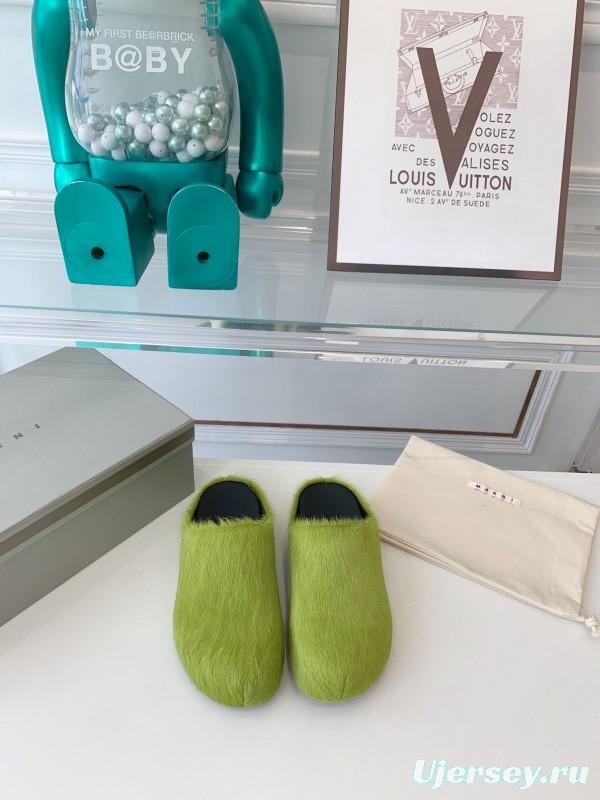 Marni 2025/SS Mule Shoes with Pony Hair - LY00
