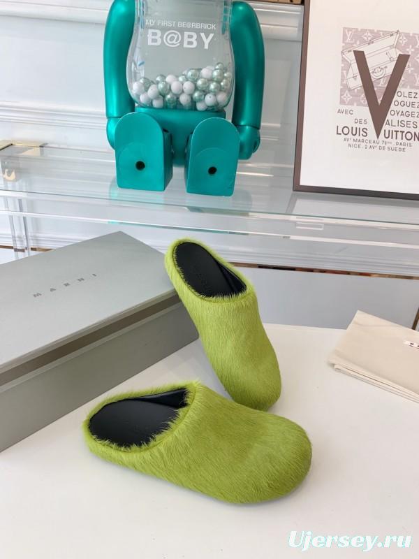 Marni 2025/SS Mule Shoes with Pony Hair - LY00